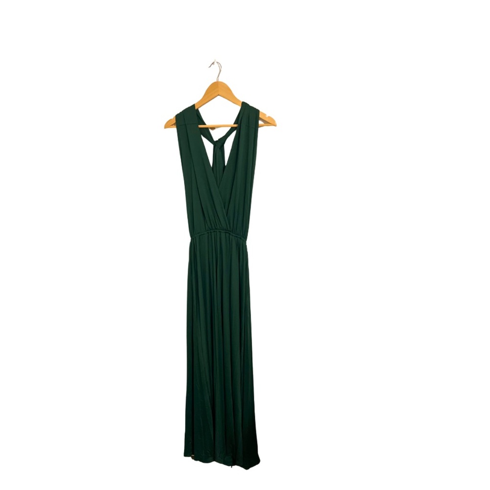 Elegant Green Multi-Way Wrap Maxi Dress